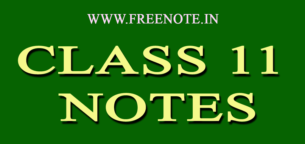 CLASS 11 NOTES