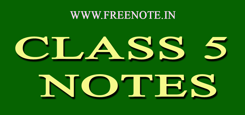 CLASS 5 NOTES